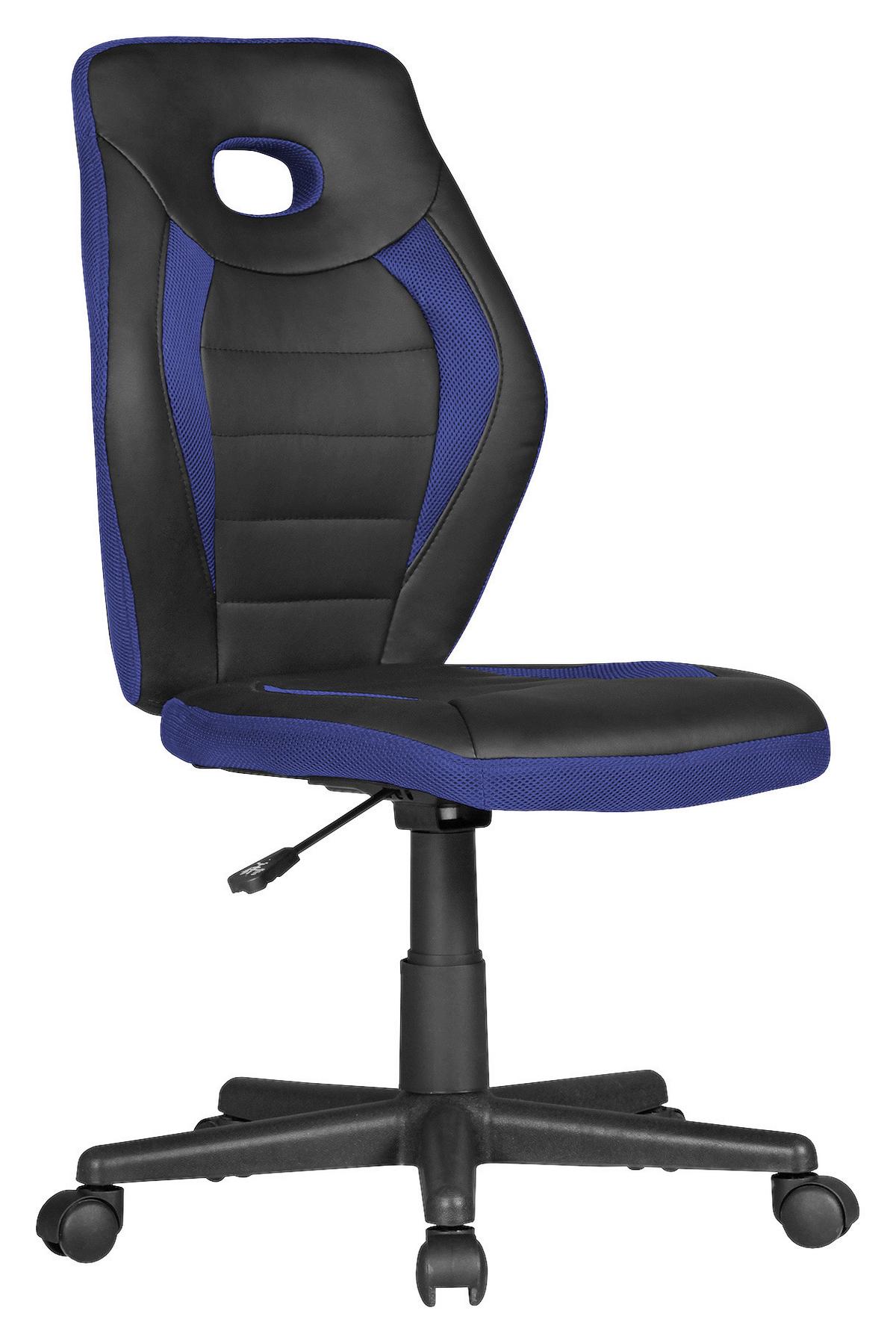 Otočná stolička pre dieťa laun čierna/modrá - čierna/modrá, Modern, textil/plast (63/91/63cm) - MID.YOU