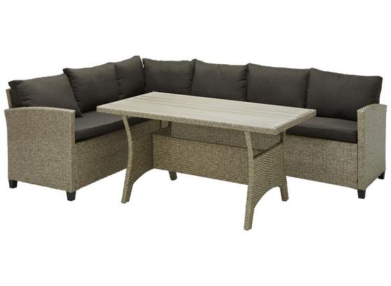 Loungegarnitur Vipora - Dunkelbraun/Braun, MODERN, Kunststoff/Textil (175/220cm) - Ombra Loungegarnitur Vipora - Dunkelbraun/Braun, MODERN, Kunststoff/Textil (175/220cm) - Ombra