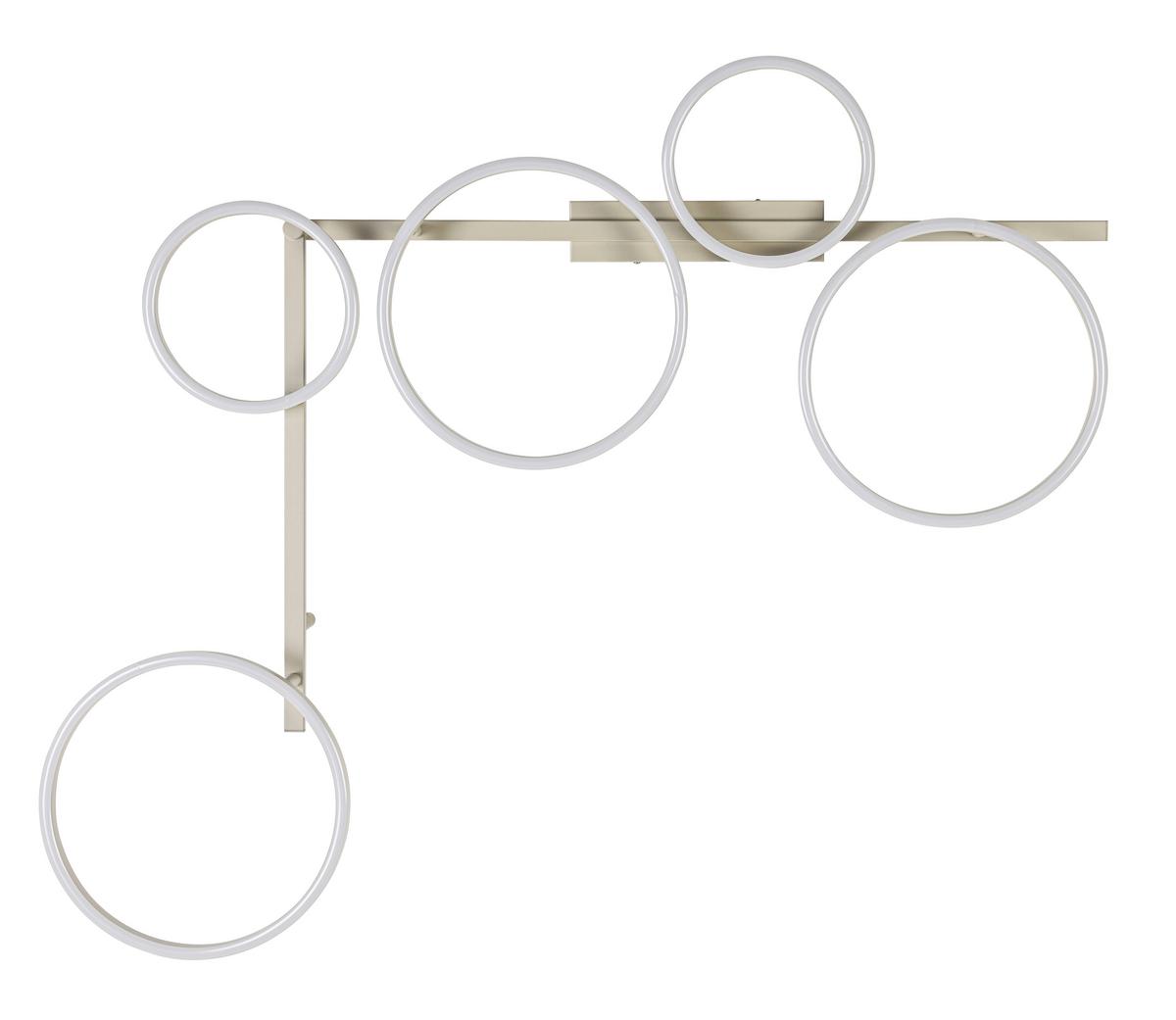 LED-Deckenleuchte Cemil - Sandfarben, Basics, Kunststoff/Metall (125/88/12cm) - Luca Bessoni