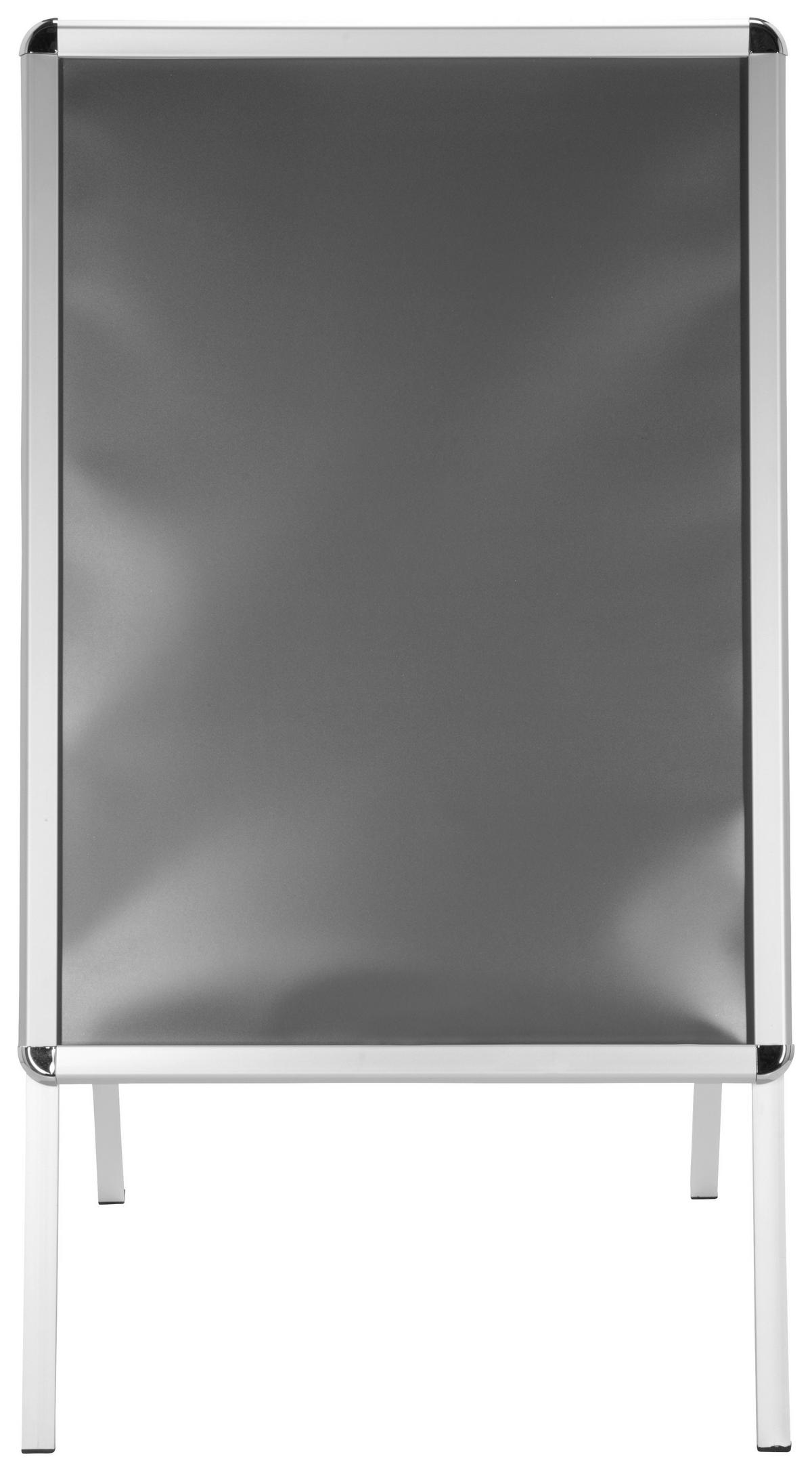 Plakatständer Agenda Ii - Silberfarben, Basics, Metall (62,5/115,5/61cm) - MID.YOU