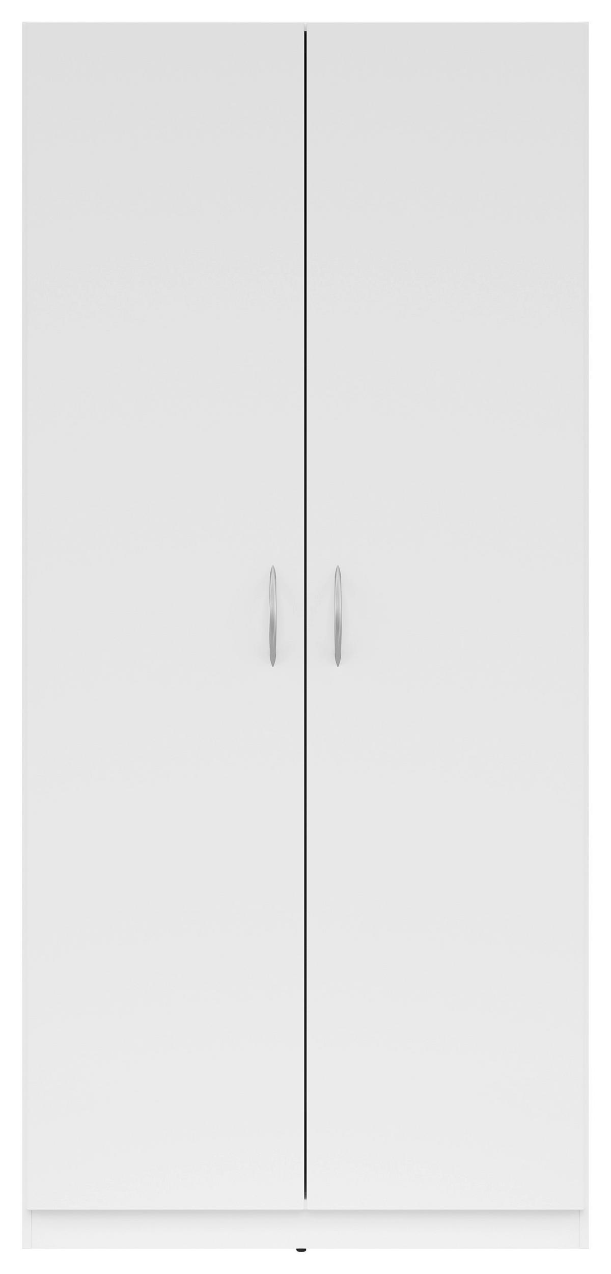 Drehtürenschrank B: 91 cm Casao, Weiß - Weiß, KONVENTIONELL, Holzwerkstoff (91/197/54cm) - Carryhome