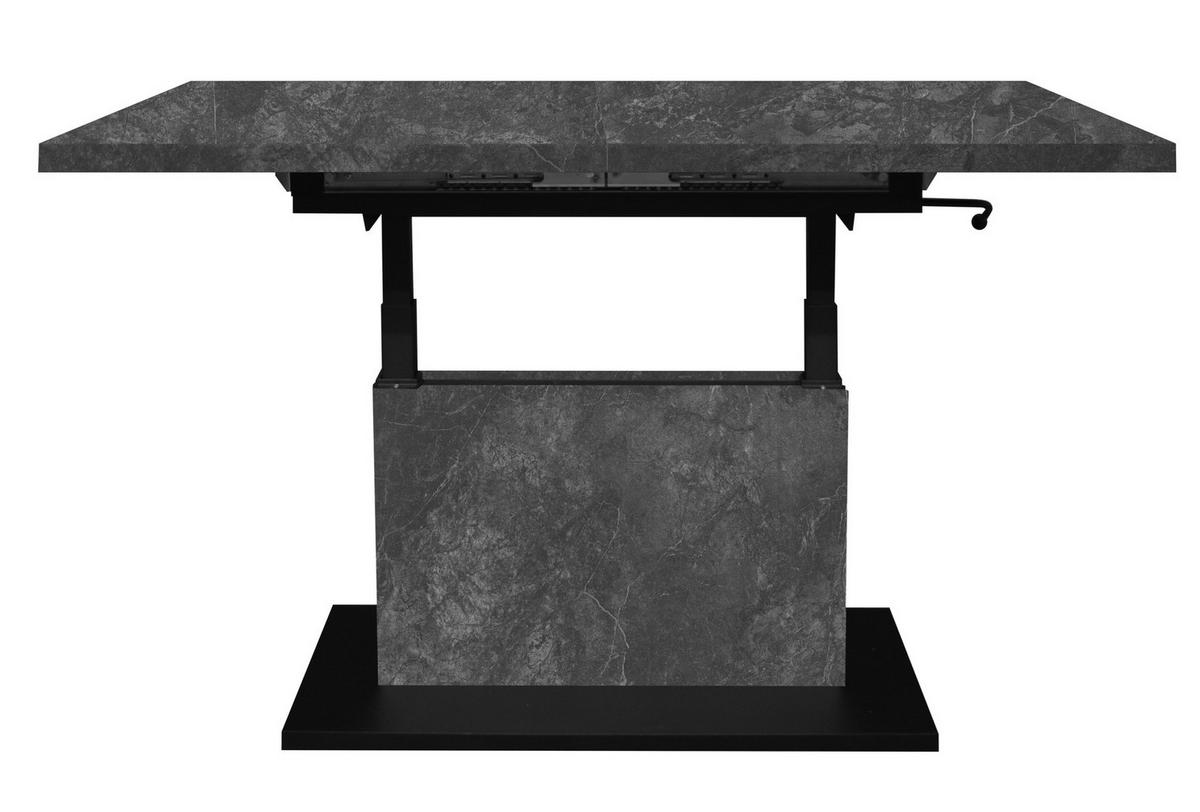 Couchtisch Lift Graphitfarben/Schwarz B: 120cm - Schwarz/Graphitfarben, Design, Holzwerkstoff/Metall (120-160/70/56-75cm) - MID.YOU
