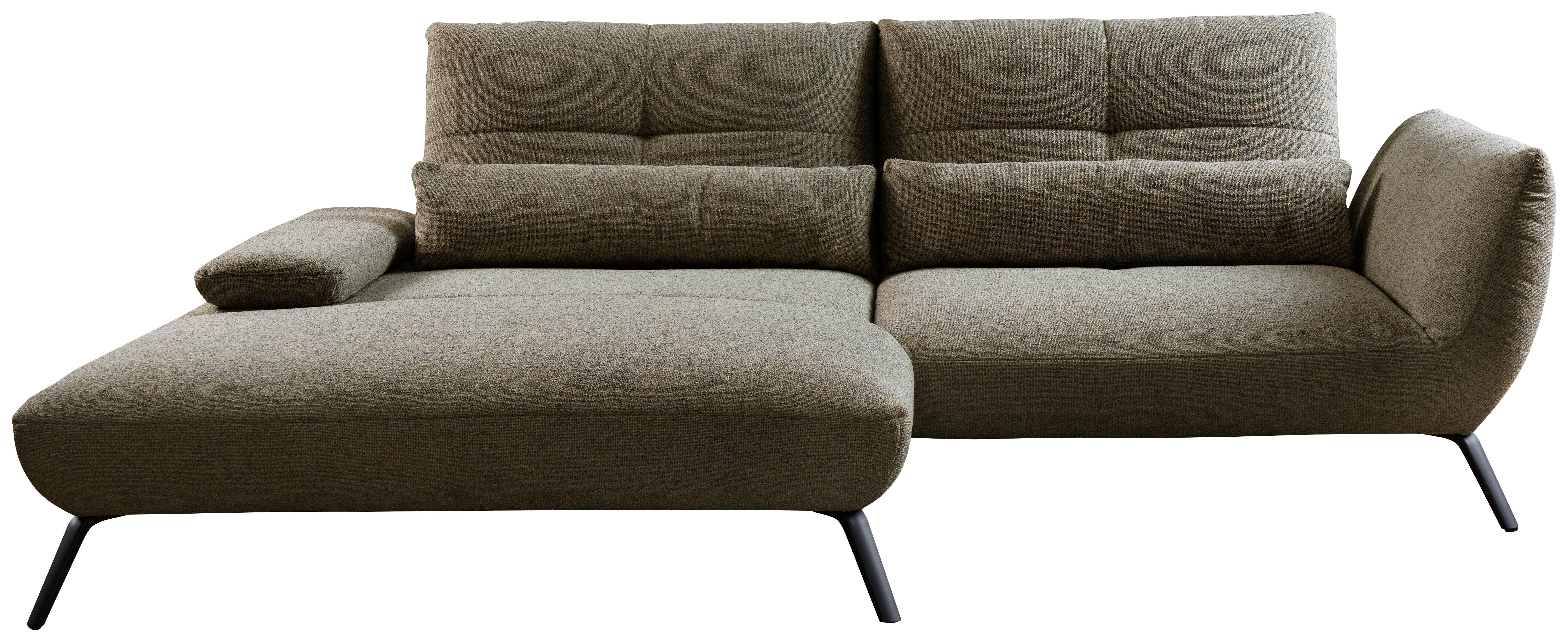 Ecksofa Dover erweiterbar Olivgrün 191-207x273cm - Schwarz/Olivgrün, Trend, Holzwerkstoff/Textil (191-207/273cm)