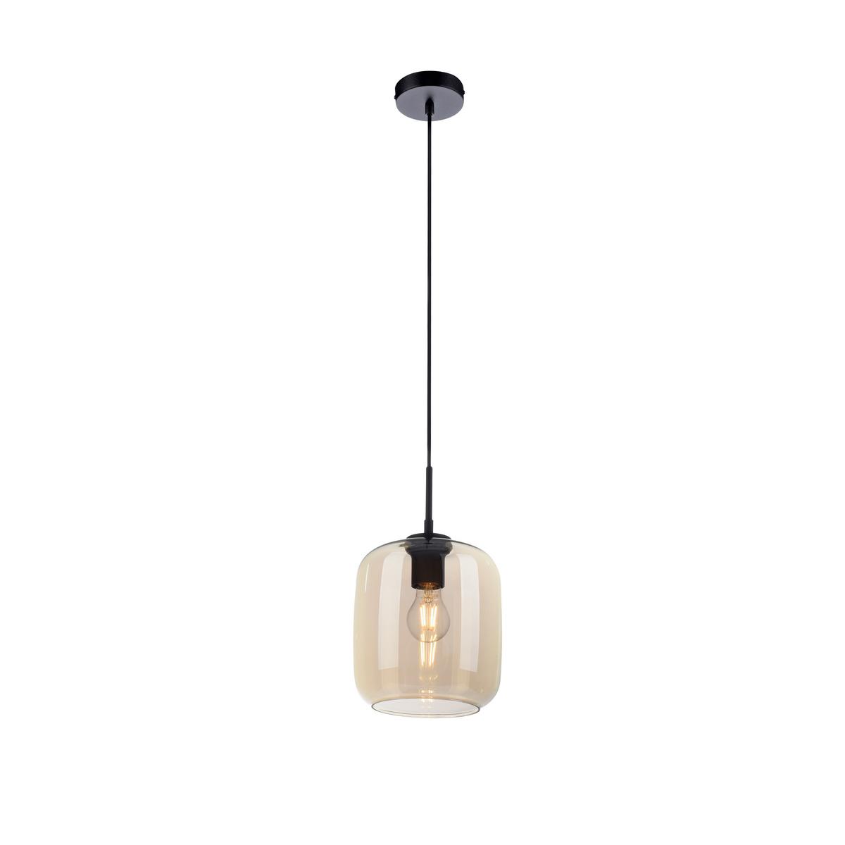 Hängeleuchte 2002-27 Shitake - Schwarz, Design, Kunststoff/Metall (19/19/150cm) - Paul Neuhaus