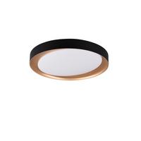 Deckenleuchte Zeta Ø 49 Cm 3-Fach Schaltbar - Goldfarben/Schwarz, Design, Kunststoff (48,5/7cm)