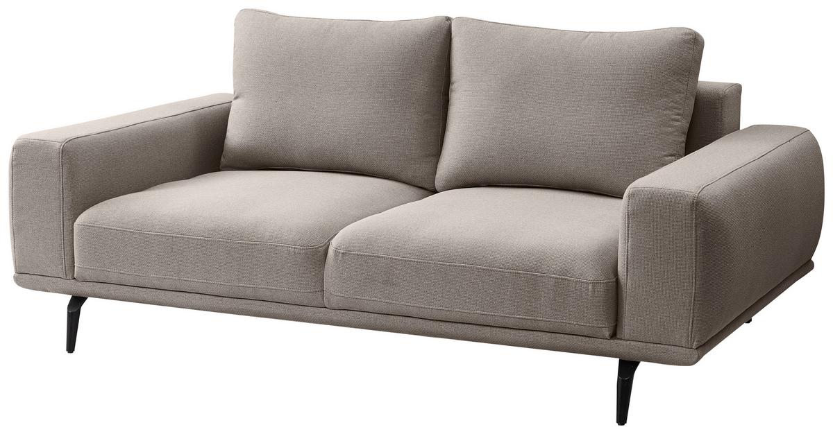 2-sitzer-sofa Selene Hellbraun, B: 202 Cm - Hellbraun/Schwarz, MODERN, Textil (202/89/115cm) - MID.YOU