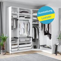 Offener Kleiderschrank Mit Laden B: 182,2 cm Unit Weiß - Weiß, MODERN, Holzwerkstoff (182,2/242,2/227,8cm) - Ondega