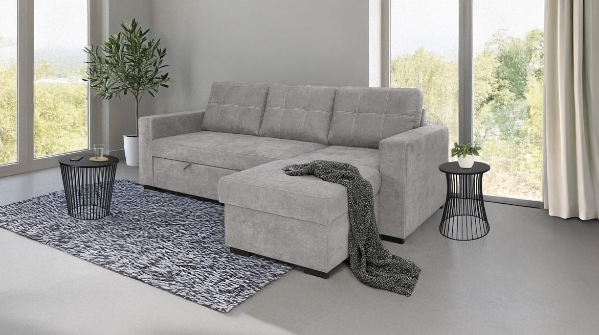 Sedacia súprava TURIN, svetlosivá - čierna/svetlosivá, Design, kov/drevo (239/87/160cm)