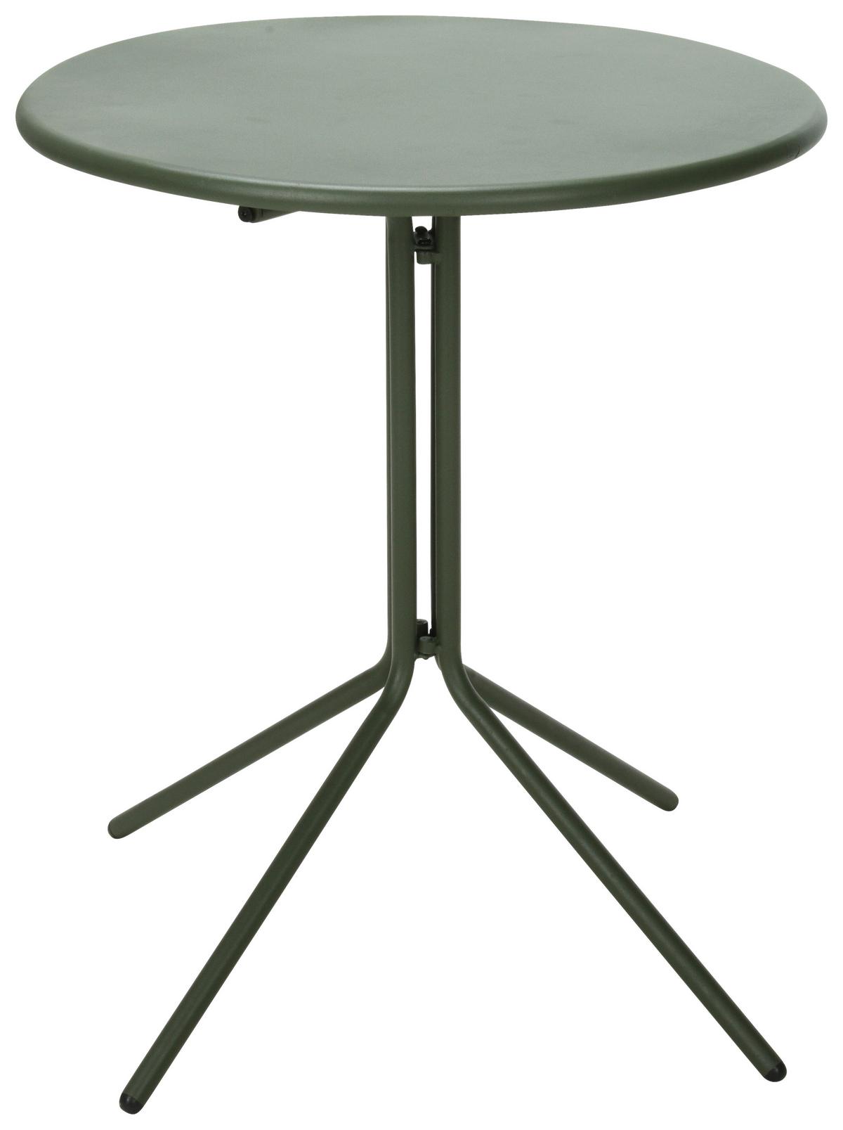 Gartentisch Klappbar Severin Stahl D: 58 Cm - Grün, Basics, Metall (58/70cm)