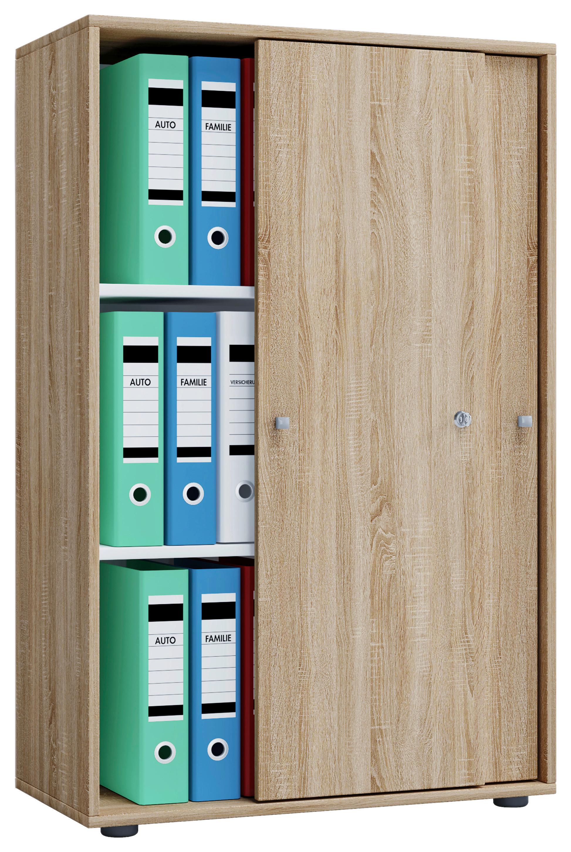 Aktenschrank versperrbar Lona XL Eiche Dekor B: 70 cm - Sonoma Eiche, Basics, Holzwerkstoff (70/111/37cm) - MID.YOU