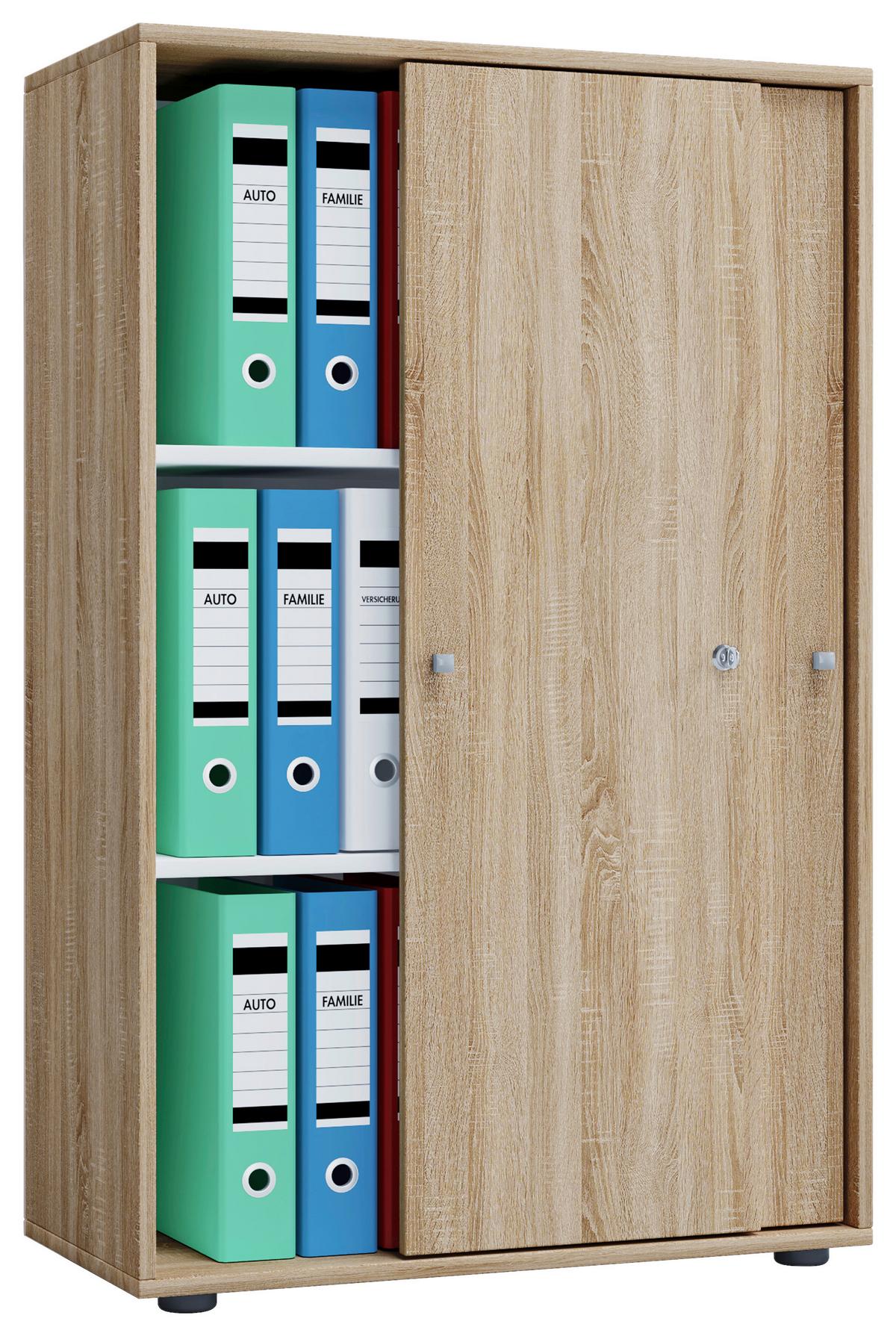 Aktenschrank versperrbar Lona XL Eiche Dekor B: 70 cm - Sonoma Eiche, Basics, Holzwerkstoff (70/111/37cm) - MID.YOU