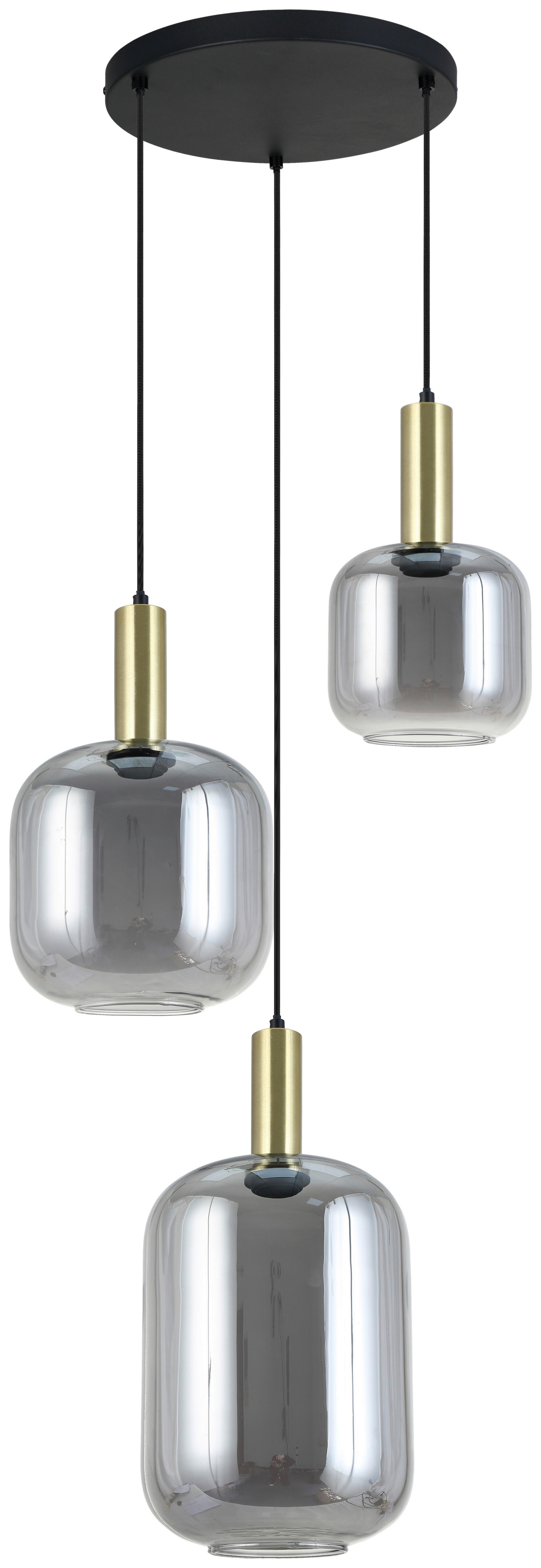 Hängeleuchte Nette - Goldfarben/Schwarz, KONVENTIONELL, Glas/Metall (42/120cm) - James Wood