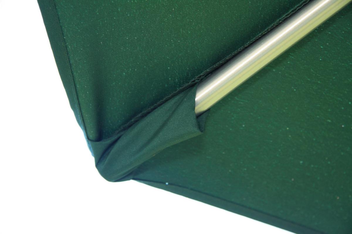 Sonnenschirm Acamp Acapole DM: 300cm Dunkelgrün - Platinfarben/Dunkelgrün, Basics, Textil/Metall (300cm) - Gardenson