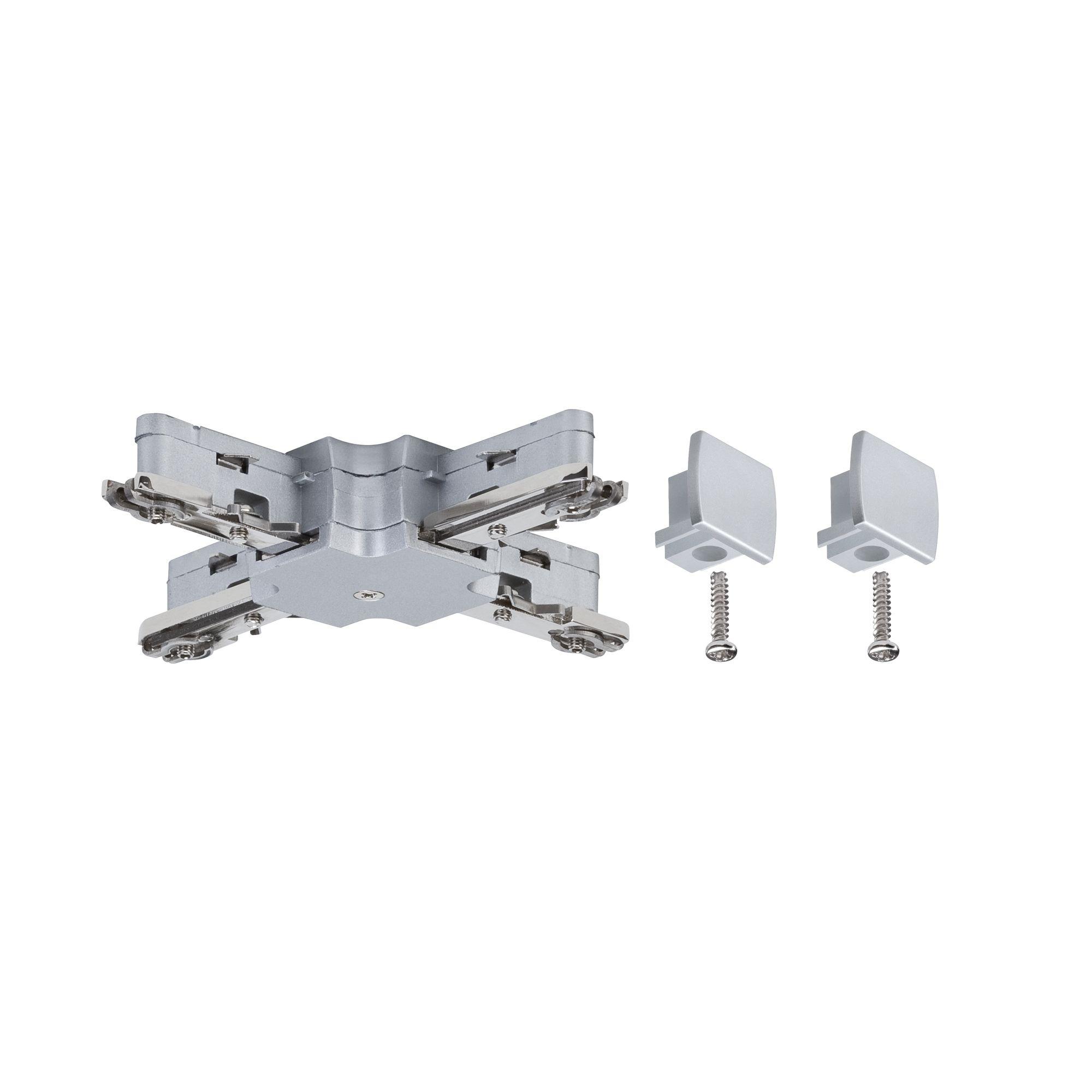 Schienensystem Urail X-Verbinder 97657 Chromfarben - Chromfarben, Design, Metall (10,4/1,8/10,4cm) - Paulmann
