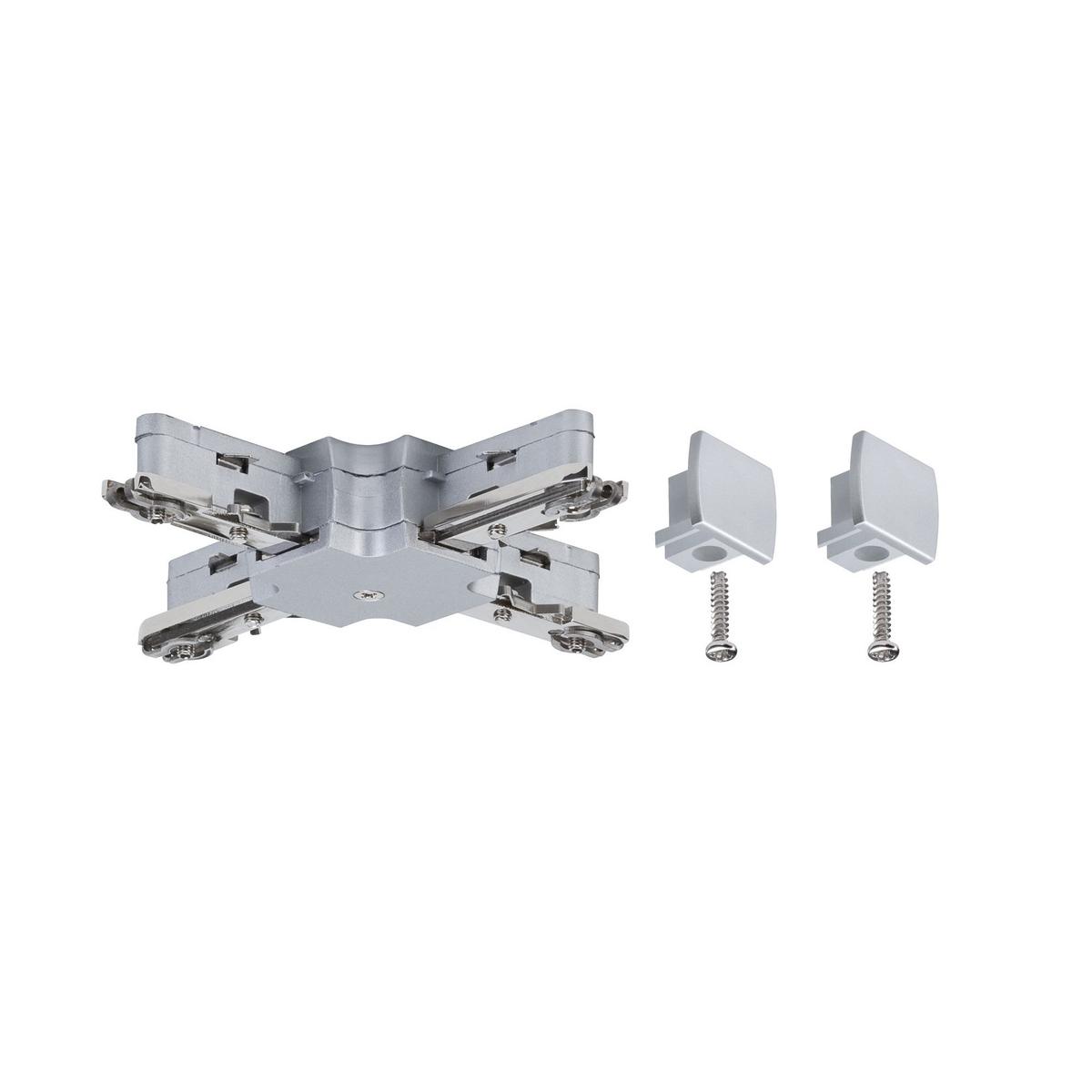 Schienensystem Urail X-Verbinder 97657 Chromfarben - Chromfarben, Design, Metall (10,4/1,8/10,4cm) - Paulmann