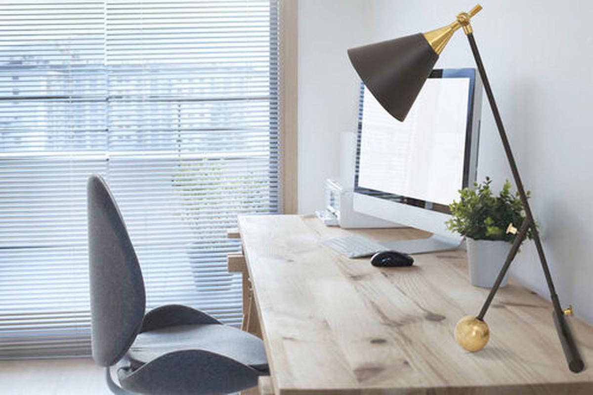 STEHLEUCHTE Schwarz/Gold, E27, 25W - Goldfarben/Schwarz, Design, Kunststoff/Stein (23/76/32cm) - Kayoom