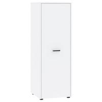 Drehtürschrank Kivo Weiß, B: 45 Cm - Weiß, Basics, Holzwerkstoff (45/129,8/52,1cm)