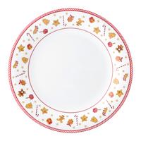 Klubový tanier XMAS - GINGER - bílá/červená, Konvenční, keramika (27cm) - Mömax