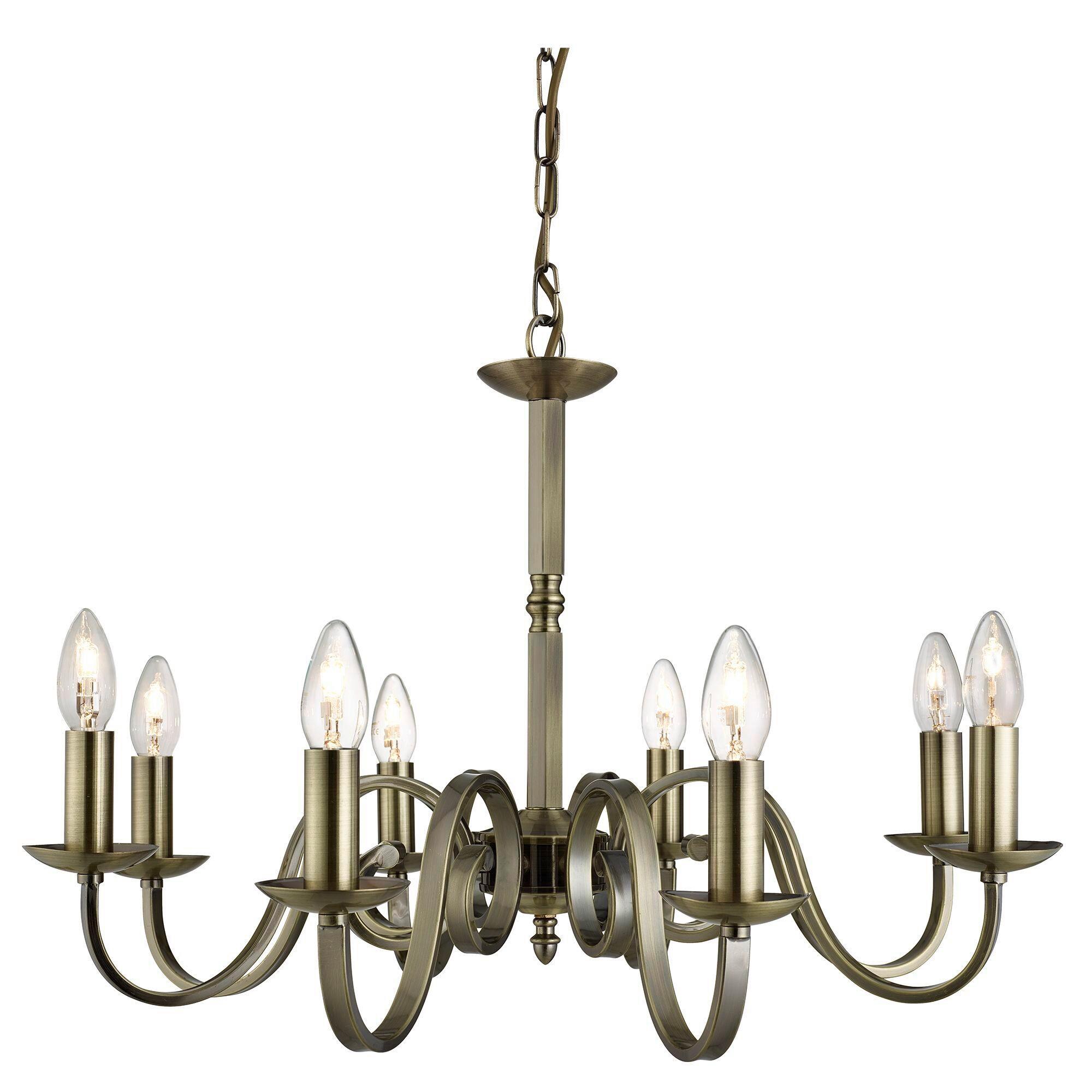 Kronleuchter 1508-8ab Richmond - Messingfarben, Design, Metall (65/94cm)