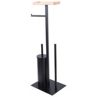 WC kefa so stojanom PISA 2 - čierna, Konventionell, kov/plast (25/72,5/20cm) - Ondega