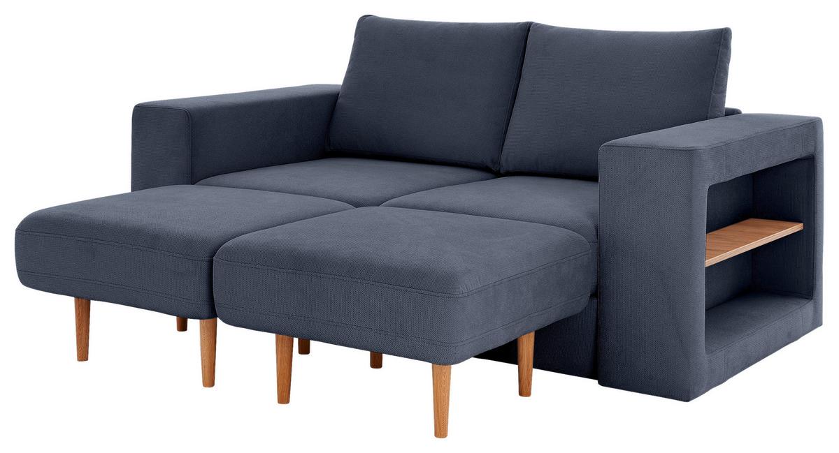3-sitzer-sofa Looks V-2 - Eichefarben/Dunkelblau, Design, Textil (212/96/107cm) - LOOKS by W.Joop