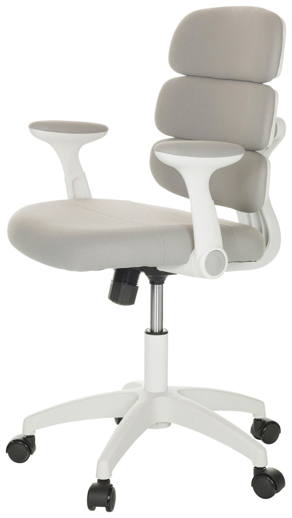 Jugenddrehstuhl Kid Ergolino W - Weiß/Grau, Basics, Kunststoff/Textil (62/86-97/62cm) - MID.YOU