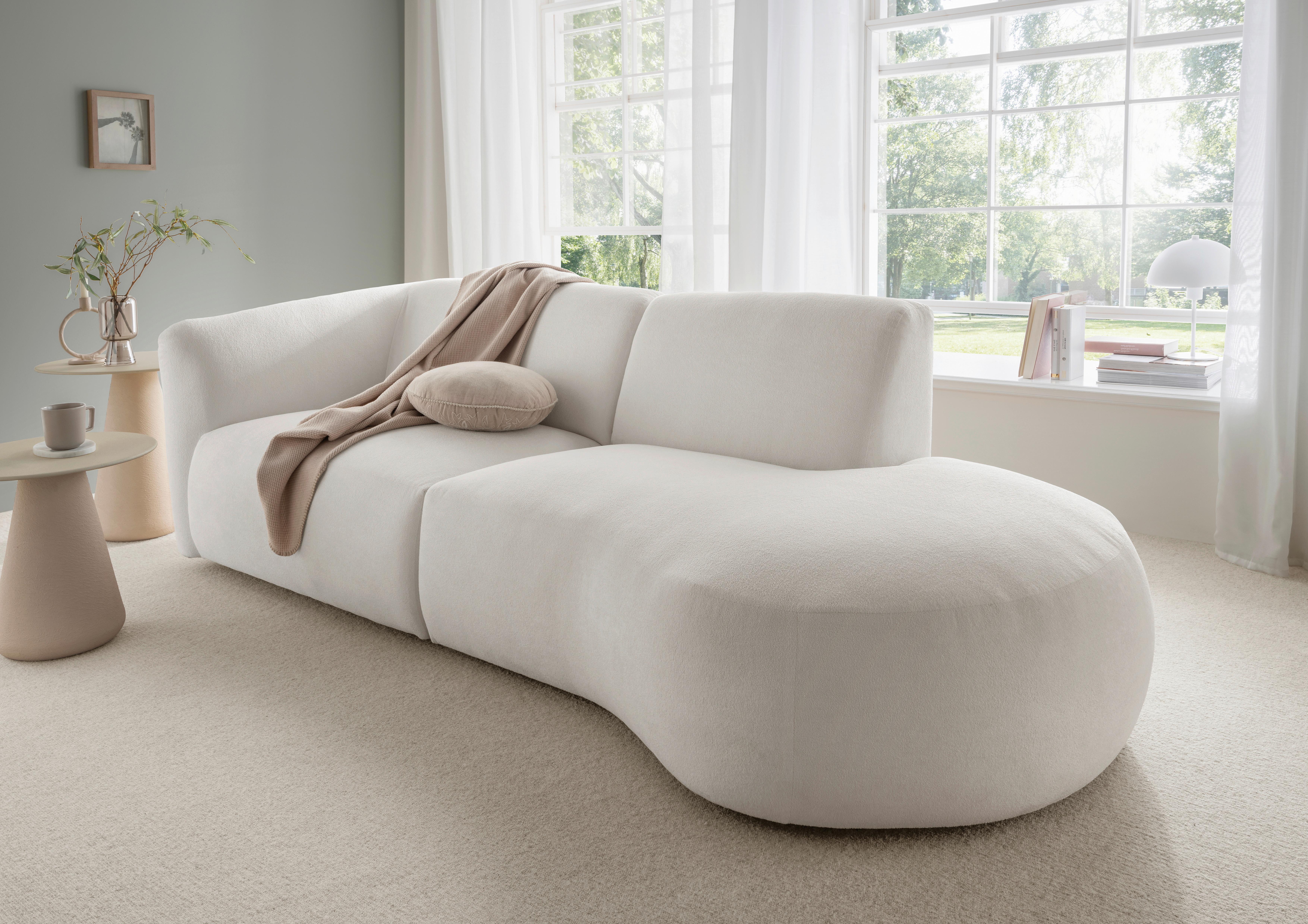 Ecksofa Jesi, Beige S: 238x107 Cm - Beige/Schwarz, MODERN, Textil (238/107cm) - Livetastic