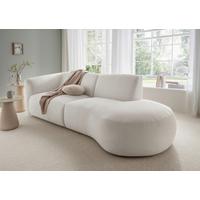 Ecksofa Jesi, Beige S: 238x107 Cm - Beige/Schwarz, MODERN, Textil (238/107cm) - Livetastic