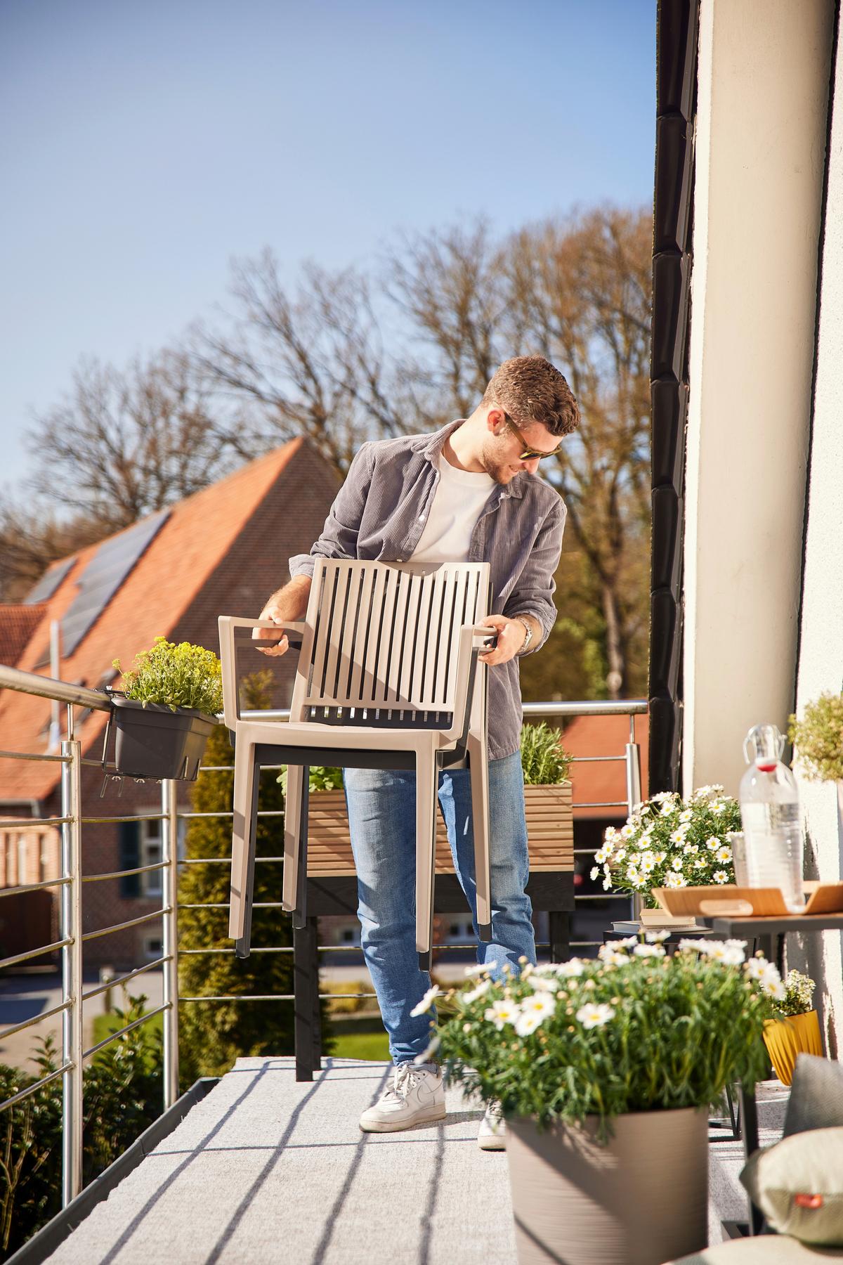 Stapelstuhl T20083 - Taupe, Basics, Kunststoff (57/80/56cm) - Siena Garden