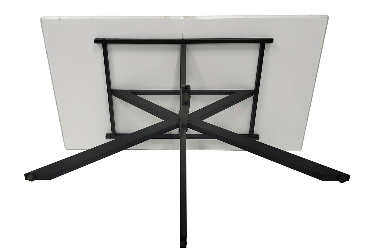 Esstisch Alba 160x90 cm Schwarz/ Weiß - Schwarz/Weiß, MODERN, Holzwerkstoff/Metall (160/90/76cm) - MID.YOU