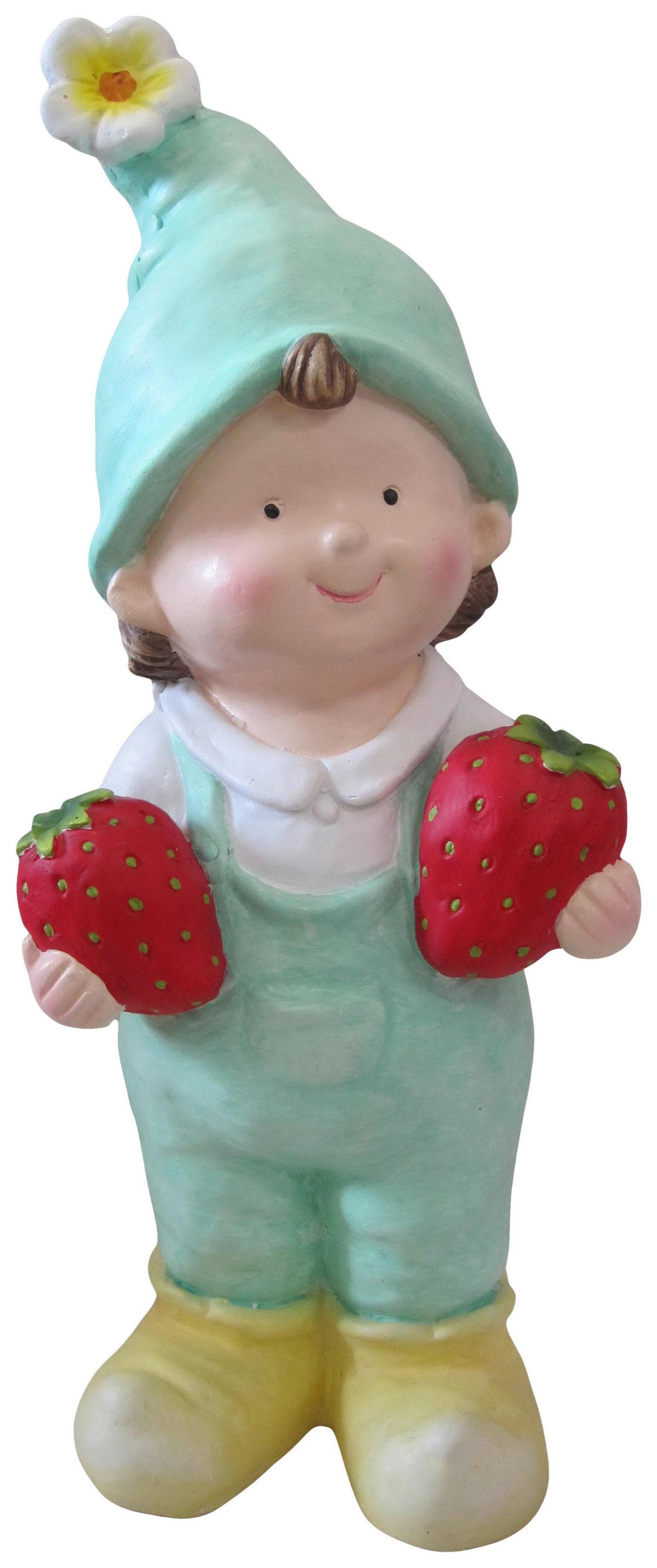 Dekofigur Kind Nicola - Gelb/Rot, KONVENTIONELL, Kunststoff (18,5/15/45,5cm) - Luca Bessoni