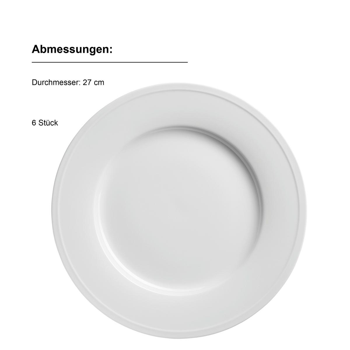 Tafelservice Arlona Weiß 18-Teilig - Weiß, Basics, Keramik - Mäser