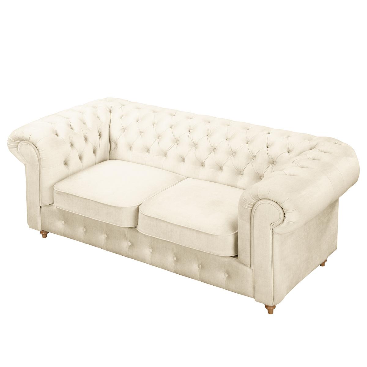 Schlafsofa Laura Cremen, B: 190cm - Creme/Braun, Design, Textil (190/74/91cm) - P & B
