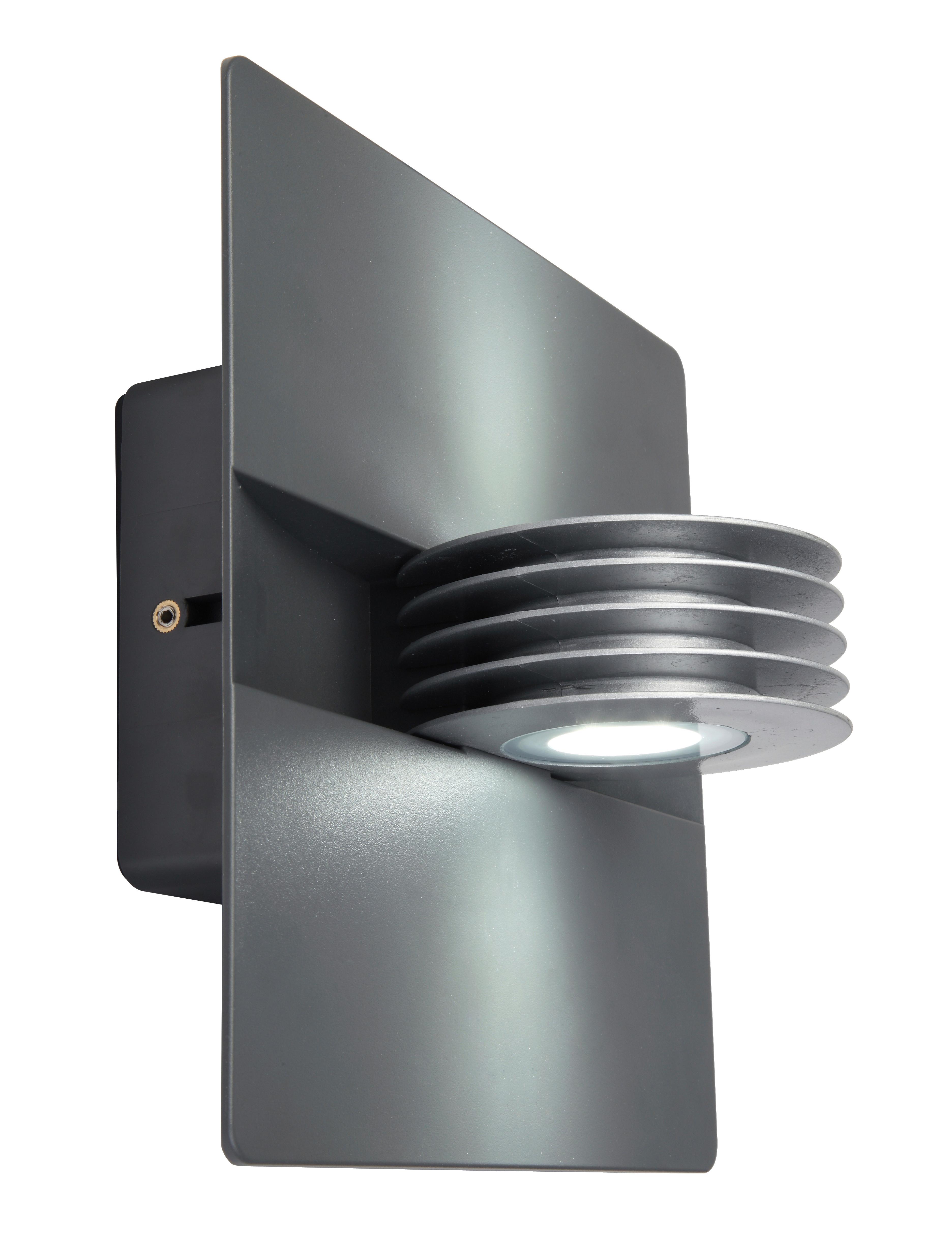 Außenwandleuchten Gr Split 9w Aluminium, Wandmontage - Anthrazit, Basics, Metall (22/22/12,3cm)