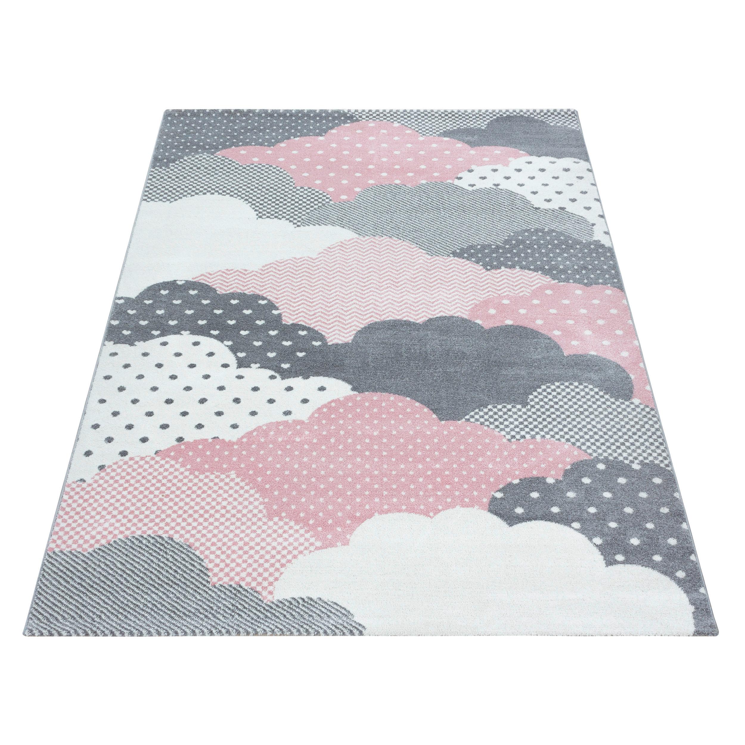 Detský koberec OBLAKY 160x230 - pink, Trend, textil (160/230cm) - Ben'n'jen