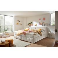 Boxspringbett Elkford 6 Mit Topper & Bettkasten 240x200 - Creme, MODERN, Holzwerkstoff/Textil (240/200cm) - MID.YOU