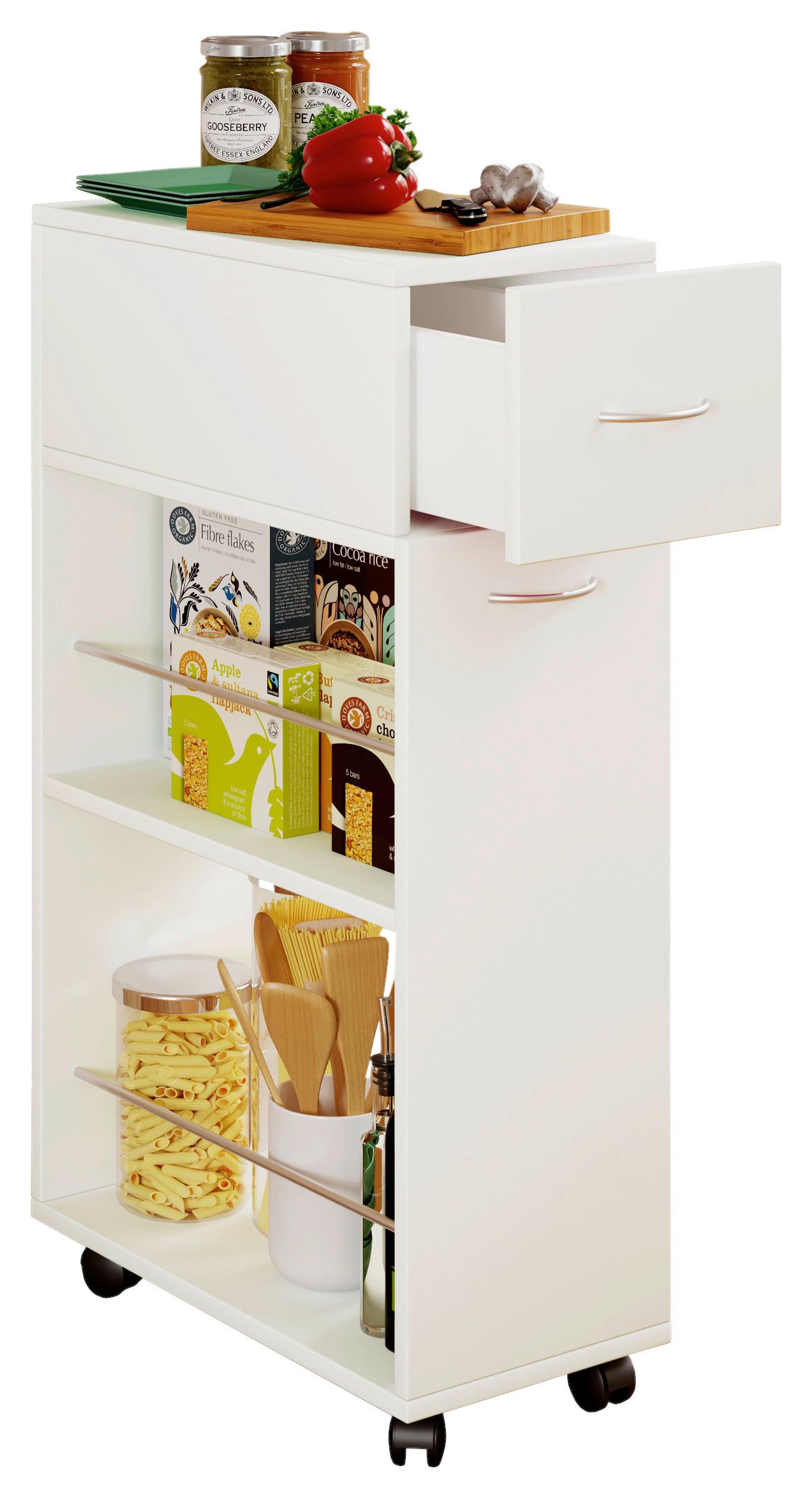 Allzweckwagen Tusal Sb Weiß B: 50 Cm - Weiß, MODERN, Holzwerkstoff/Kunststoff (25/50/85cm) - MID.YOU