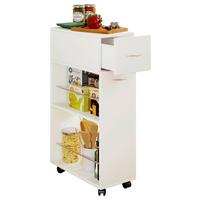 Univerzální vozík TUSAL bílá - bílá, Moderní, kov/kompozitní dřevo (25/50/85cm) - MID.YOU