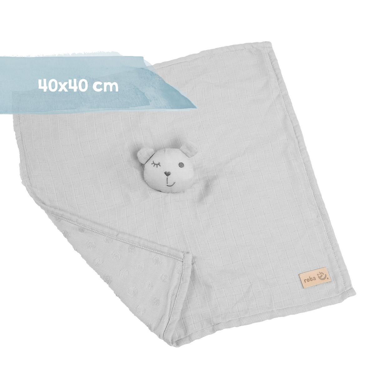 Geschenkset silbergrau Kuscheln & Spielen - Hellgrau, MODERN, Textil - Roba
