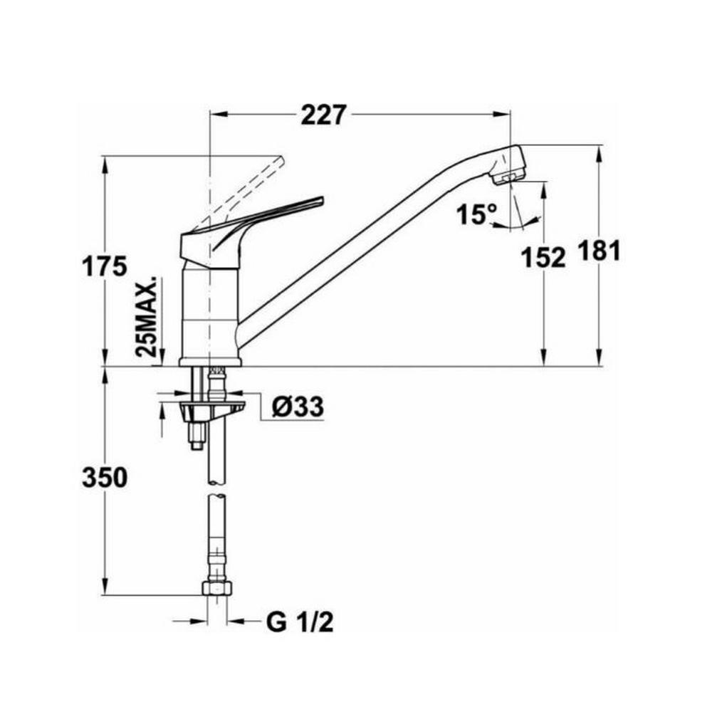Fotografia produktu: Chrómová batéria Teka MTP 913, 18,1 cm