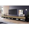 NÍZKÁ KOMODA LOWBOARD A300 MDF - šedá/černá, Lifestyle, kompozitní dřevo/plast (300/30/31cm) - Livetastic