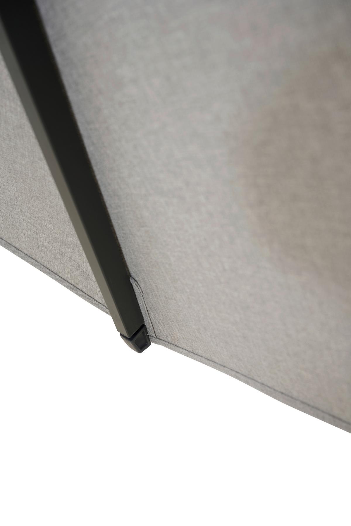 Sonnenschirm L/B: 300x300 cm mit Schutzhülle Hellgrau - Anthrazit/Hellgrau, MODERN, Textil/Metall (300/300cm) - Siena Garden