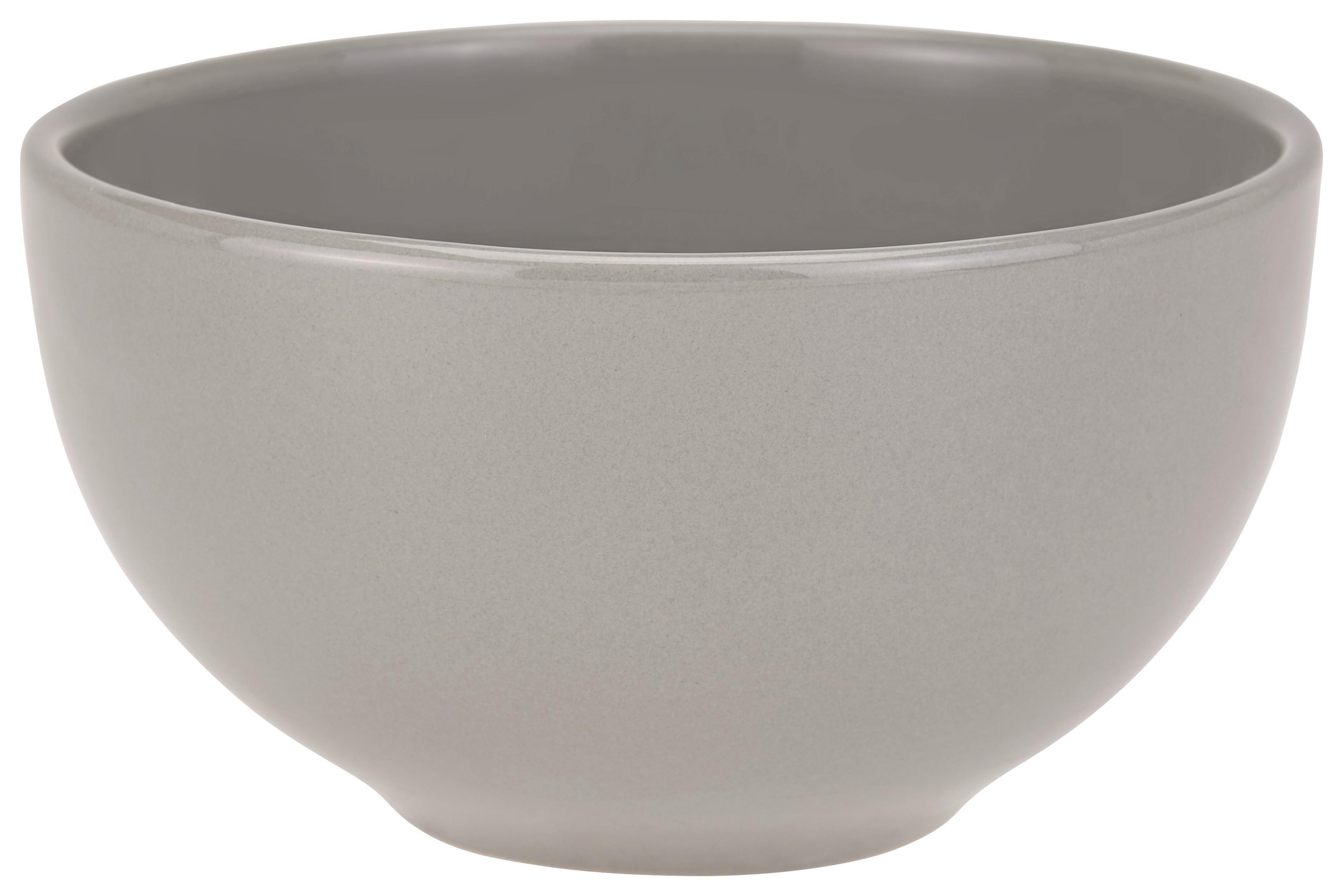 Müslischale aus Keramik Grau Fiorella D/H: ca. 13/7 cm - Hellgrau, KONVENTIONELL, Keramik (13/7cm) - Luca Bessoni