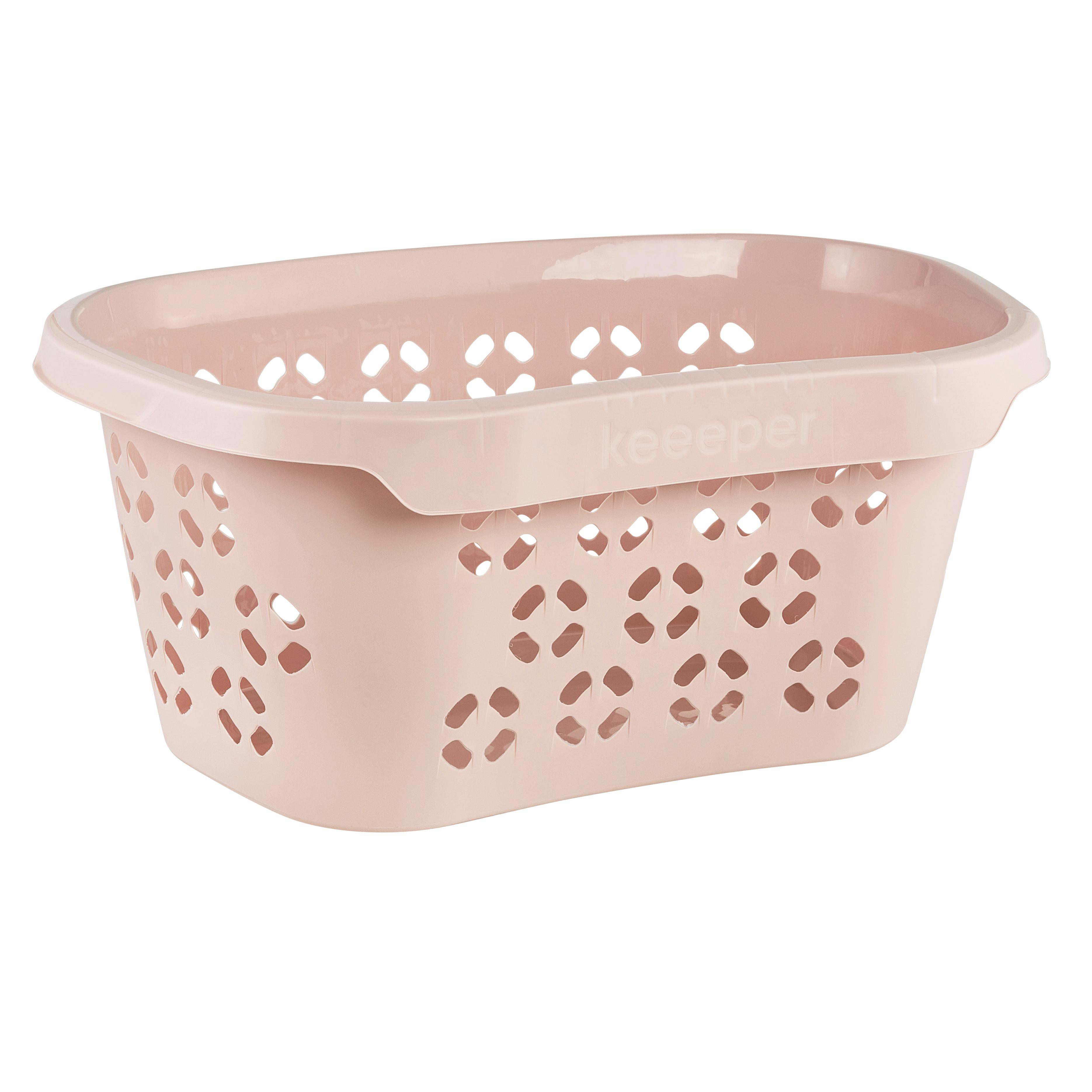 Wäschekorb Anton Altrosa, 57,5x38x26,5 cm - Altrosa, Basics, Kunststoff (57,5/38/26,5cm)