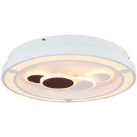 LED-Deckenleuchte Kolli Ø 48 cm mit Fernbedienung - Weiß, Design, Kunststoff/Metall (48/8.2cm) - Globo