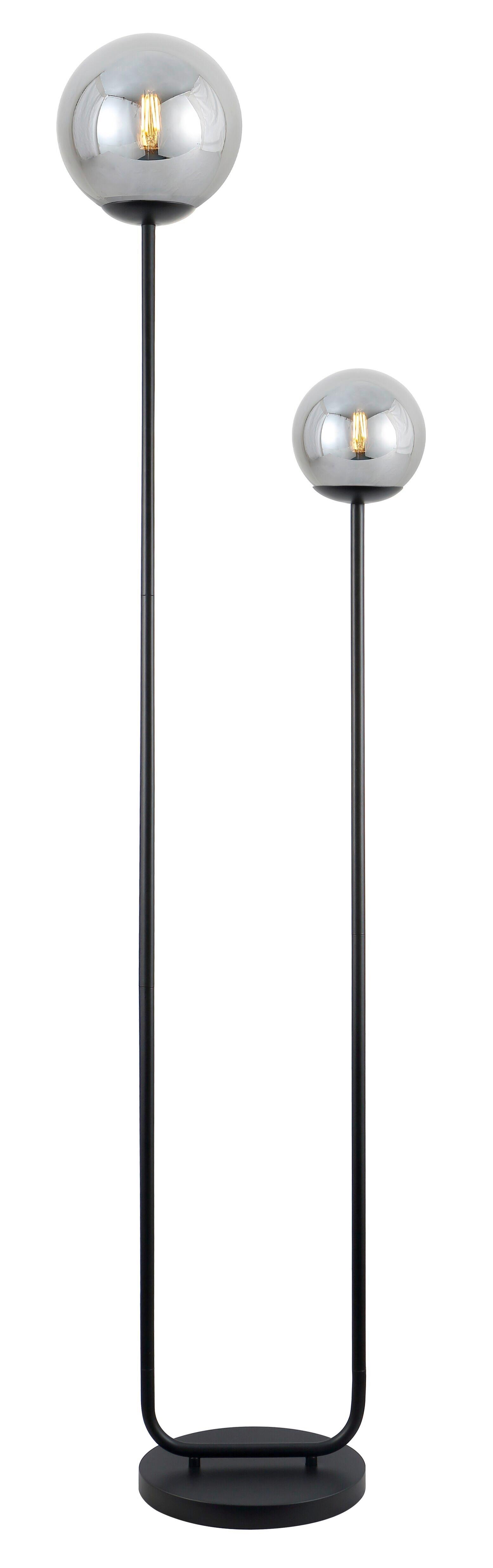 Stehleuchte Sehr - Schwarz, MODERN, Glas/Metall (40/25/160cm)