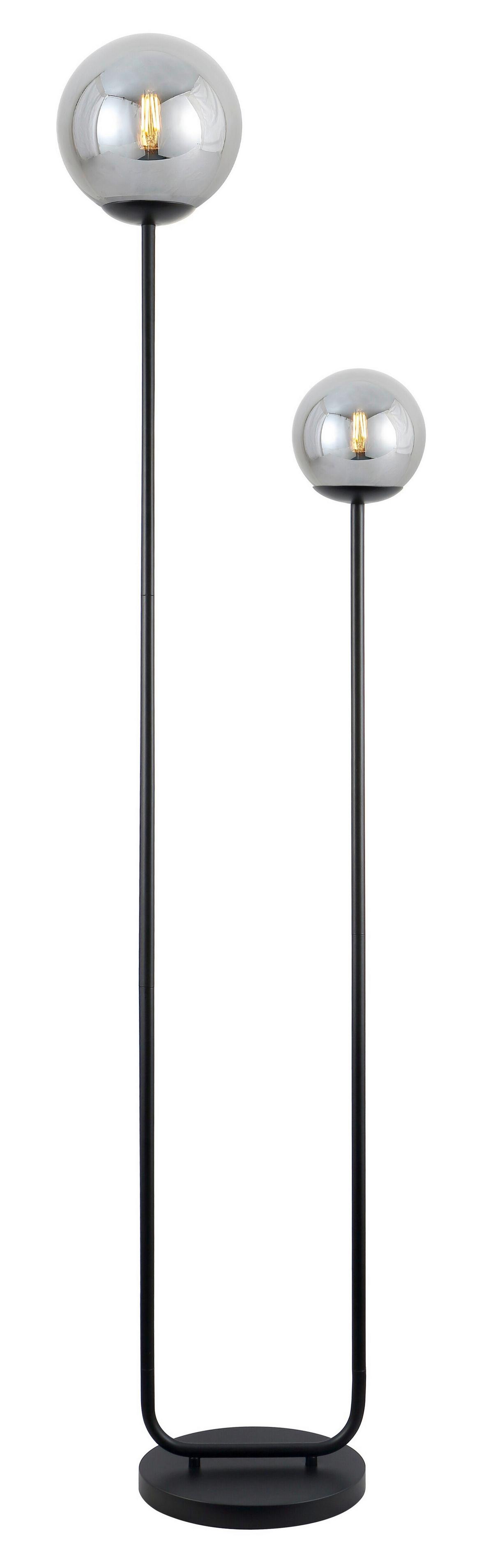 Stehleuchte Sehr - Schwarz, MODERN, Glas/Metall (40/25/160cm)