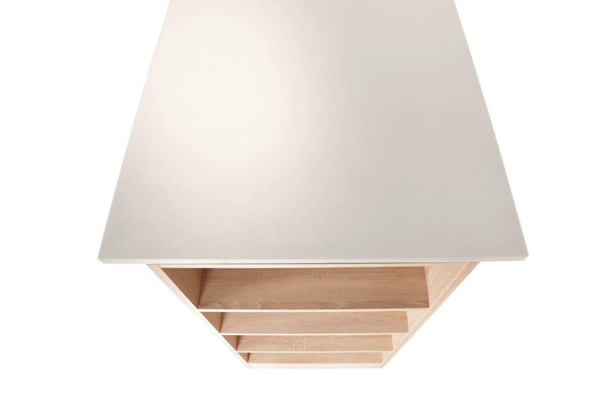 Bartisch Merle Weiß/Eiche Dekor B:103cm - Eichefarben/Weiß, Design, Holzwerkstoff (103/50/115cm) - Respekta