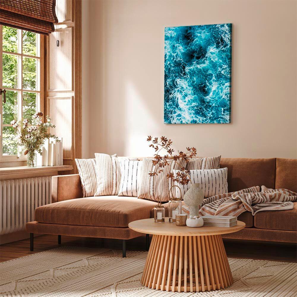 Leinwandbild Sea Blau Weiß B: 40 cm - Blau/Weiß, Basics, Holzwerkstoff/Textil (40/60/1.2cm) - artgeist