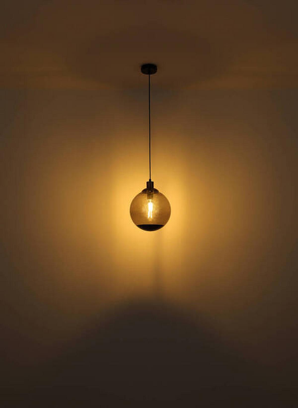 Hängeleuchte 15860-3h - Messingfarben/Schwarz, Design, Glas/Kunststoff (51/120cm) - Globo